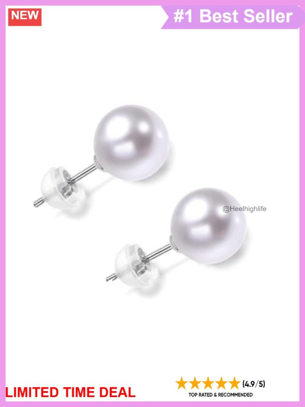 Akoya Pearl Stud Earrings 18K Gold Fine Jewelry Gift